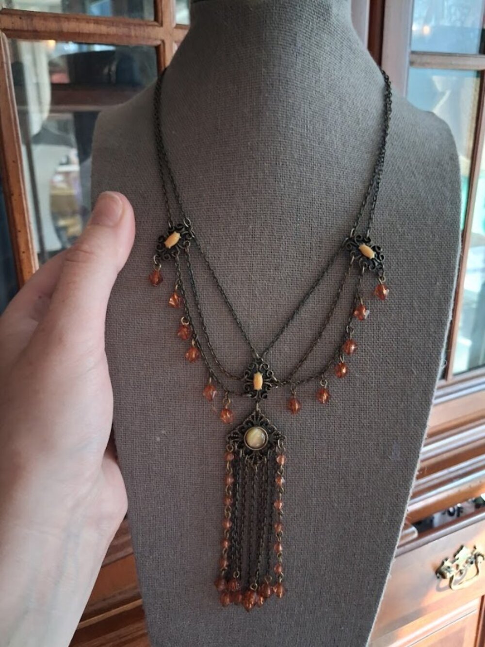 15 inch unusual statement necklace